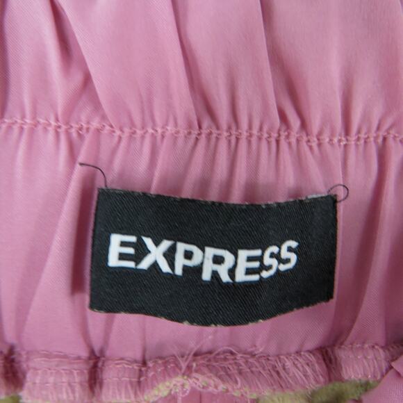 Express Super High Waisted Faux Leather Cropped Wide Leg Pants Pink Pants XS - Picture 7 of 11